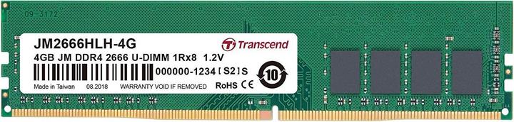 Produktbild Transcend JetRam 4GB DDR4 2666 U-DIMM 1Rx8 1.2V (1 x 4GB, 2666 MHz, DDR4-RAM, DIMM)