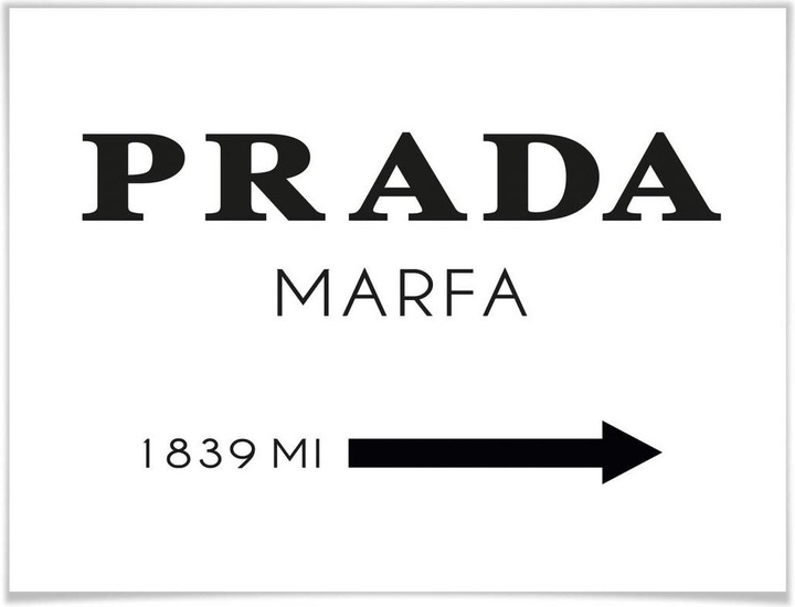 Actual product image Trenddeko Poster Prada Marfa 60 x 50 cm, paper (60 x 50 cm)