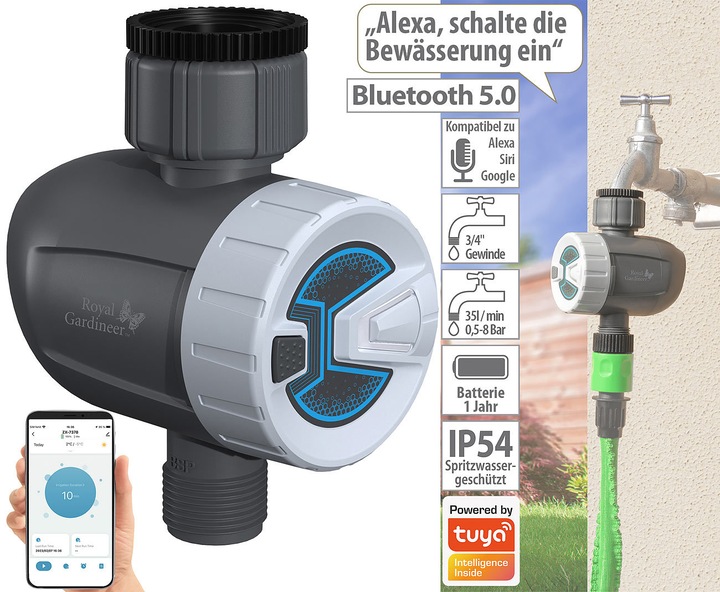 Actual product image Royal Gardineer Irrigation computer programmable (Irrigation computer)