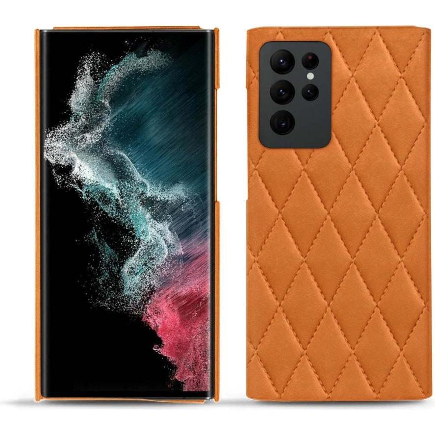 Thumbnail - Noreve Lederschutzhülle (Samsung Galaxy S22 Ultra), Smartphone Hülle, Orange