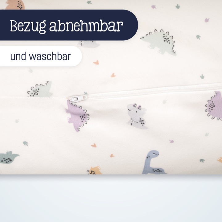 Image du produit Julius Zöllner Coussin d'allaitement en jersey - 190 - Little Dinos (76 cm)