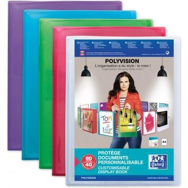 Elba, Mappe, Präsentations-Sichtbuch POLYVISION, 40 Hüllen, sortiert DIN A4, aus PP, 0,7 mm, transparent, mit Sic (A4, 1...