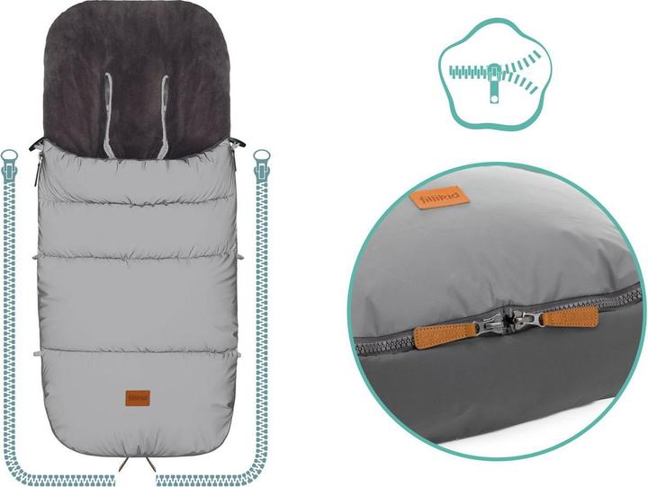 Image du produit Fillikid Fusssäcke für Kinderwagen & Buggys Fleece-Fusssack Kinley Reflect mit reflektierendem