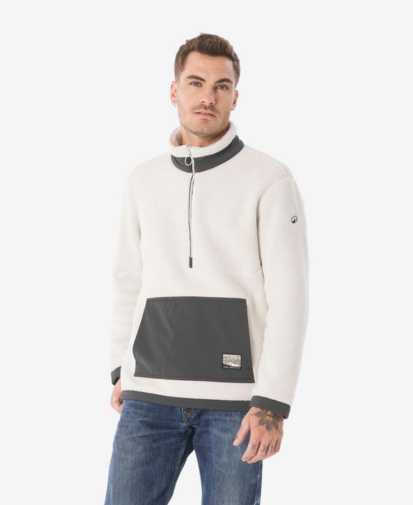 Produktbild Quechua Fleecepullover Herren Sherpa 1/2 Reissverschluss Wandern - MH100 beige (S)