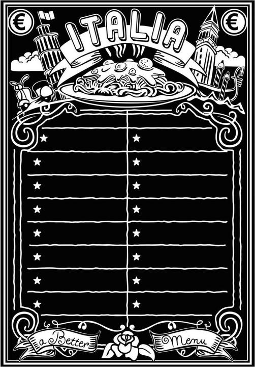 Image du produit Trenddeko Film pour tableau Menu (80 x 115 cm)