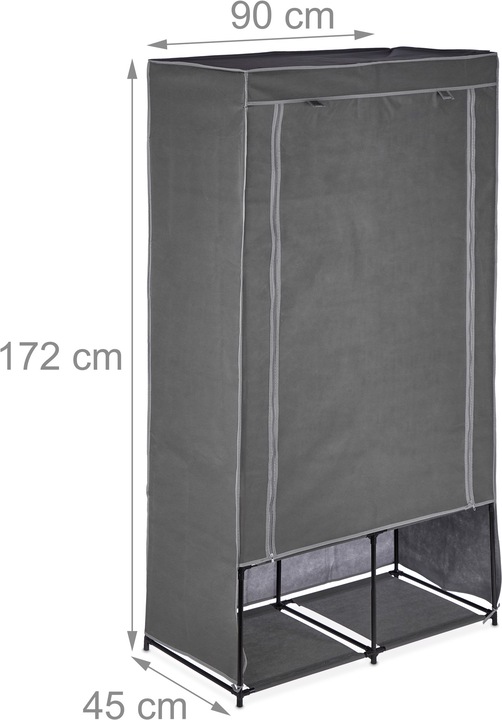 Immagine prodotto Relaxdays Armadio in-tessuto (90 x 45 x 172 cm)