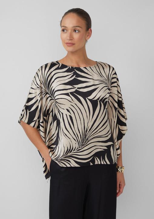 Produktbild s.Oliver Bluse Fliessende Poncho-Bluse aus Satin (S)