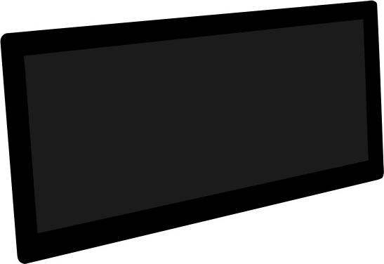 Actual product image WaveShare 12.3 INCH LCD / 1920x720 / HDMI, IPS, capacitive touchscreen, tempered glass panel (Display)