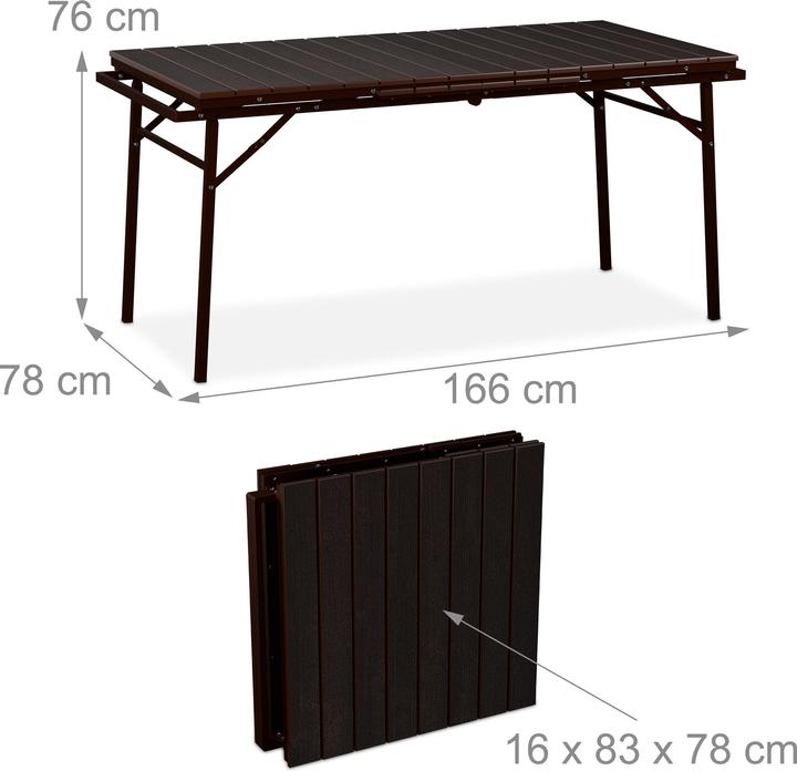 Produktbild Relaxdays Gartentisch (166 x 78 x 76 cm)