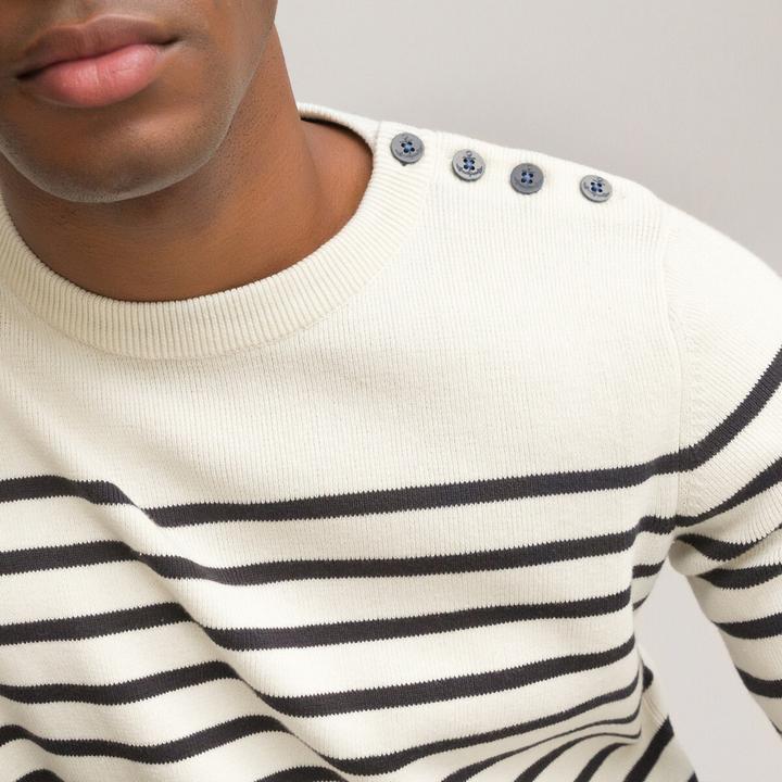 Produktbild La Redoute Collections Matrosenpullover aus Bio-Baumwolle (XXL)