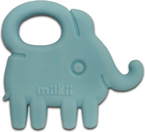 Actual product image Milkii Silicone teething ring elephant, Dusty Green