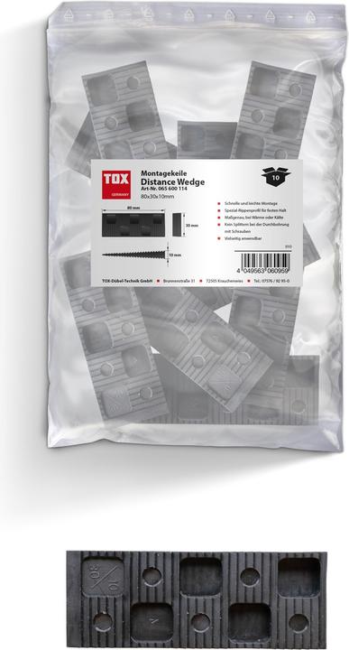 Actual product image Tox Mounting Wedge Distance Wedge 80x30x10 (10 pcs.) (10 pcs.)