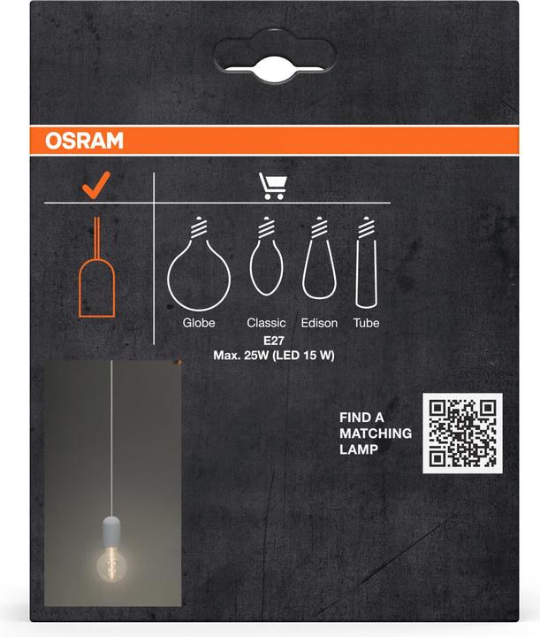 Actual product image Osram Vintage 1906 PenduLum Round Plaster White (E27)