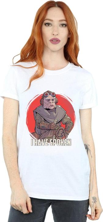 Actual product image Star Wars Womens/Ladies The Mandalorian I Have Spoken Cotton Boyfriend T-Shirt (4XL)