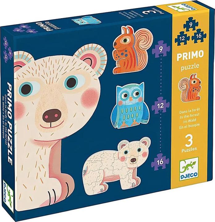 Immagine prodotto Djeco Primo puzzle Nella foresta 9/12/16 pezzi (37 pezzi)