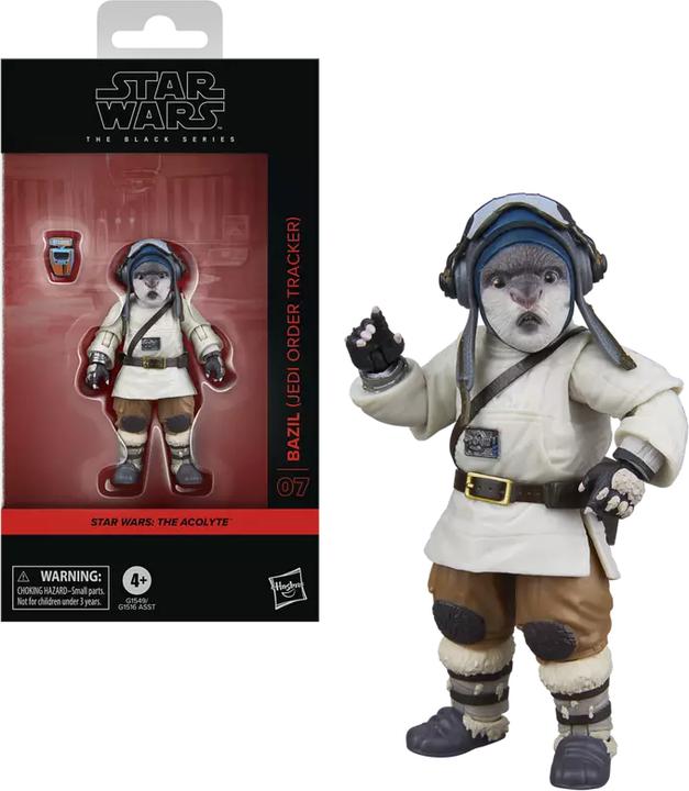 Produktbild Hasbro Star Wars: The Acolyte Black Series Actionfigur Bazil (Jedi Order Tracker) 10 cm