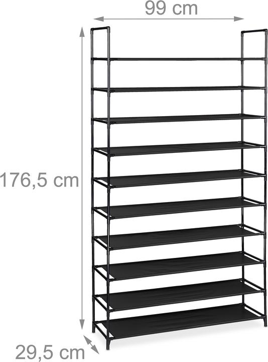 Productafbeelding Relaxdays Schoenrek insteeksysteem (99 x 29,5 x 176,5 cm)