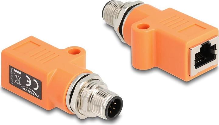 Actual product image Delock M12 adapter A-coded 8 pin plug to RJ45 socket Ca (RJ45, RJ45 (1x))