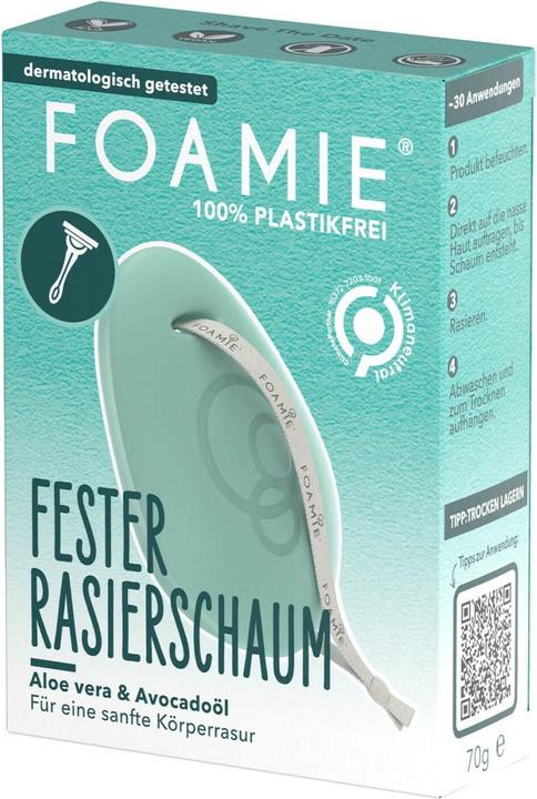 Actual product image Foamie - Solid Shaving Foam Aloe You Very Much / Shave The Date (Shaving soap)