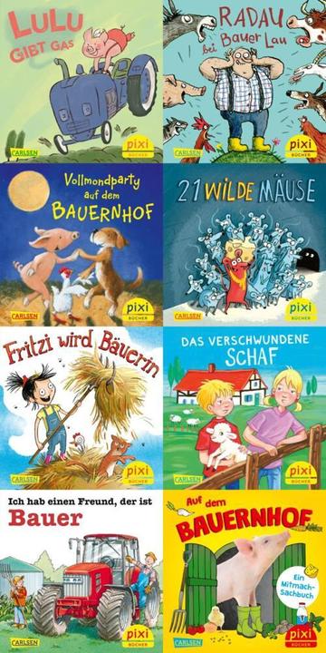 Produktbild Pixi-8er-Set 253: Pixis Abenteuer auf dem Bauernhof (8x1 Exemplar) (Deutsch, KatharinaEua, Martin/Butschkow, Ralf/Volk, Schmitz-Kuhl, 2018)