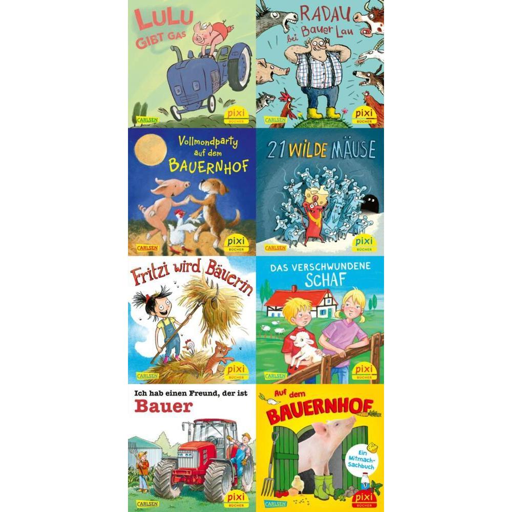 Pixi-8er-Set 253: Pixis Abenteuer auf dem Bauernhof (8x1 Exemplar), Kinderbücher von Diverse