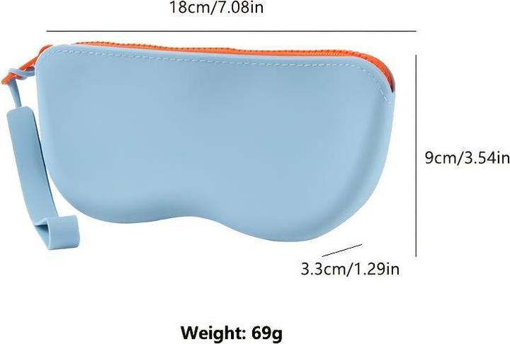 Actual product image Only-Bags.Store Silikon-Brillenetui, minimalistisches Design, langlebig, wasserdicht, RFID-Blockierung, mit