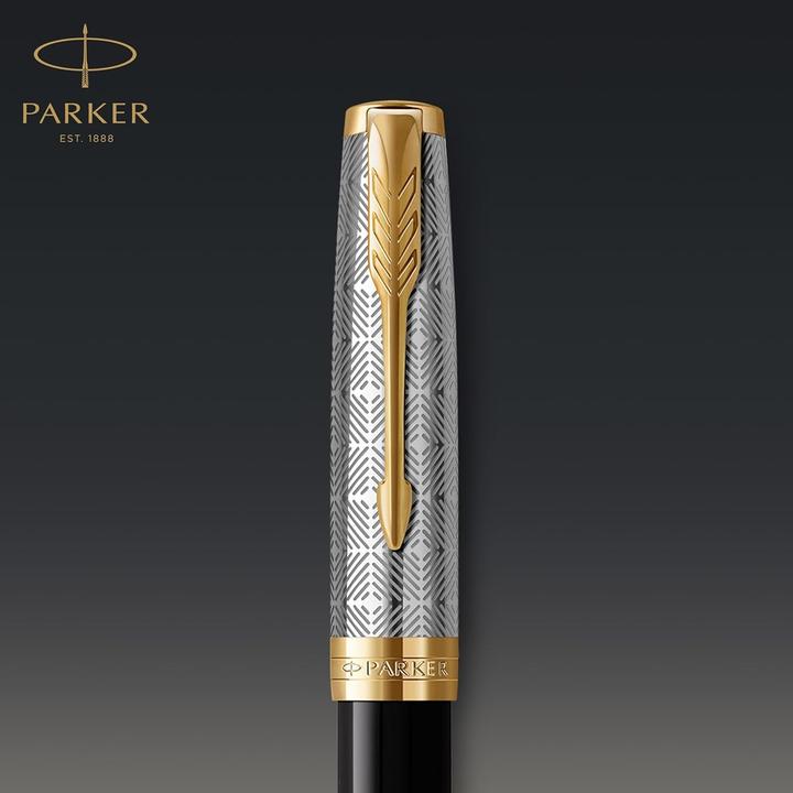 Produktbild Parker Füller Sonnet Premium Metal & G.C. 18K sw F (Black, Gold, Metallic, 1x)