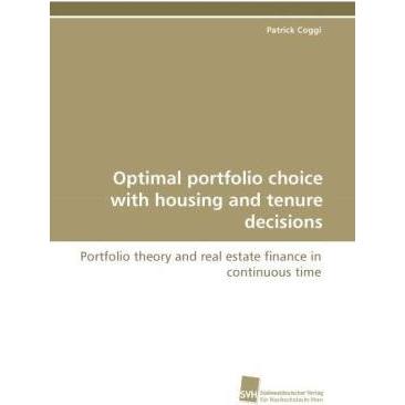 Optimal portfolio choice with housing and tenure decisions, Fachbücher