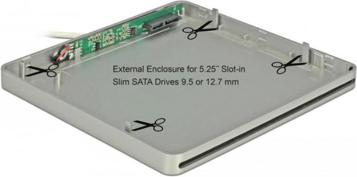 Immagine prodotto Delock Gehäuse für 5.25″ Slot-in Slim SATA Laufwerke (5.25")