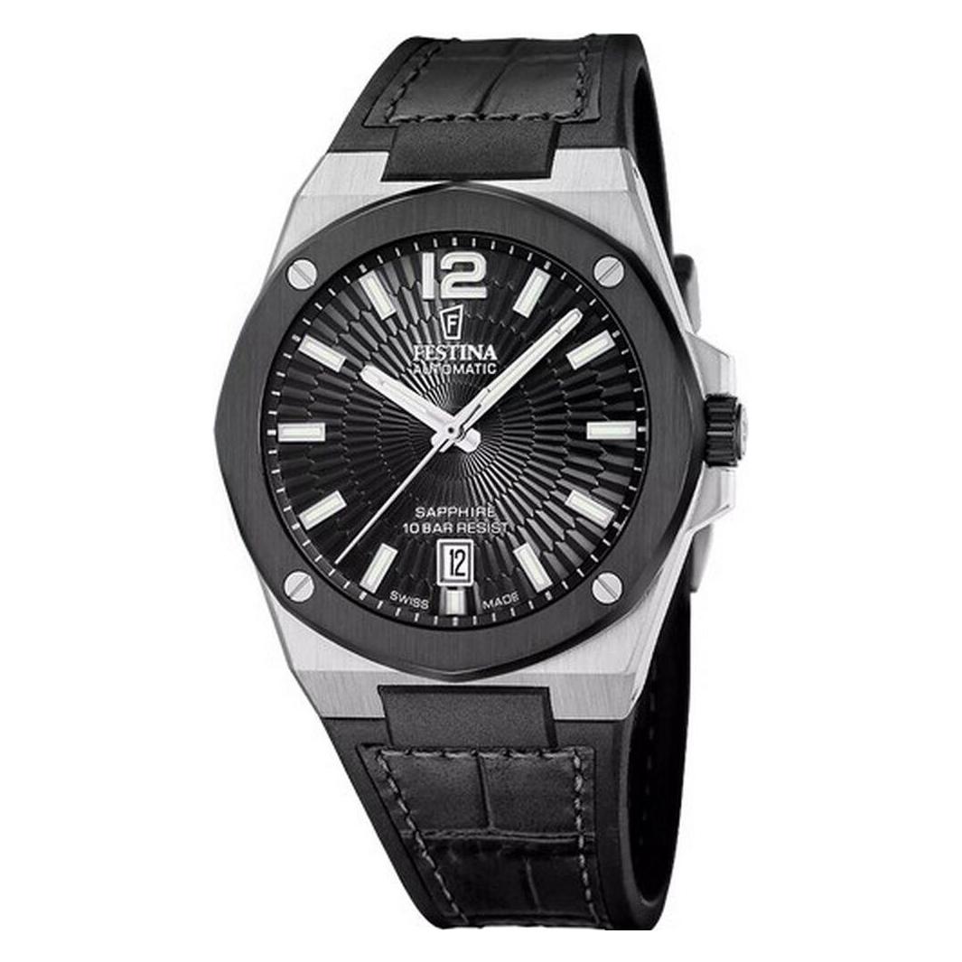 Festina Automatikuhr "Vallee" Armbanduhr, Herrenuhr, Swiss Made, Mechanische Uhr, Lederarmband