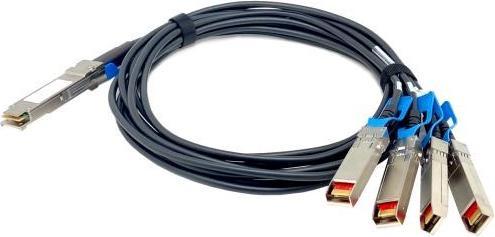 Immagine prodotto QNAP QSFP28 100GbE break out quattro SFP28 25GbE cavo twinaxial direct attach 1,5M
