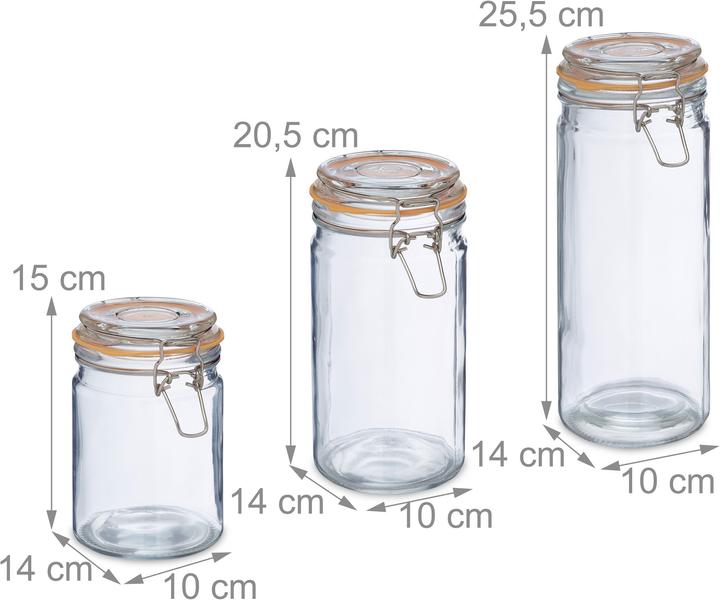 Actual product image Relaxdays storage jars (1.30 l)