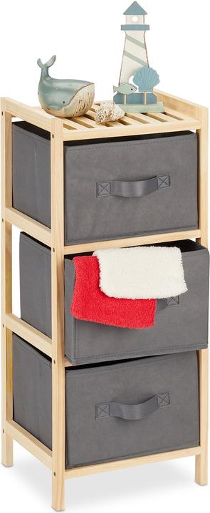 Immagine prodotto Relaxdays Mobiletto da-bagno (28 x 25,5 x 65 cm)
