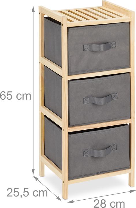 Immagine prodotto Relaxdays Mobiletto da-bagno (28 x 25,5 x 65 cm)
