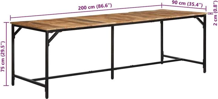 Image du produit vidaXL Esstisch (220 x 90 x 75 cm)