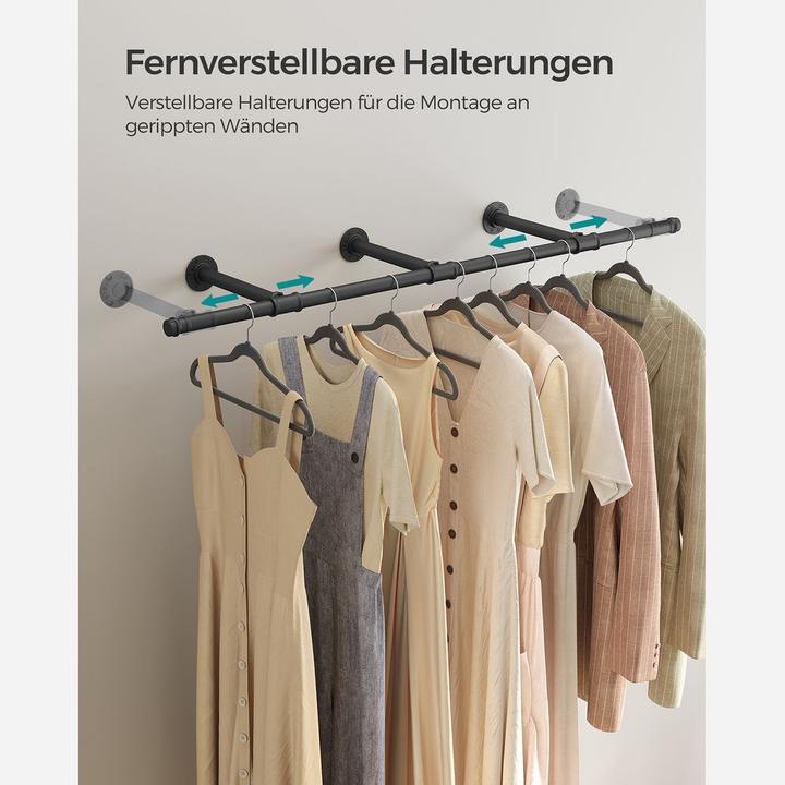 Actual product image Songmics Wall coat rack black metal 84.0 x 7.0 cm