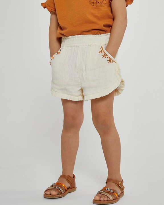 Immagine prodotto La Redoute Collections Pantaloncini con balza ricamata e fodera in mussola (86)
