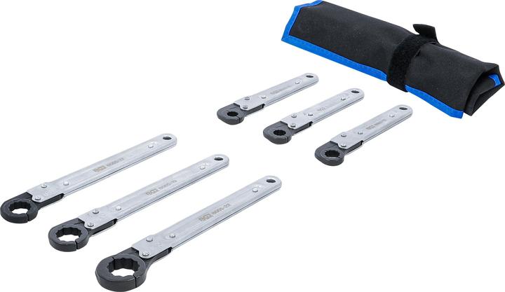 Produktbild BGS Leitungs-Ratschenschlüssel-Satz (10 mm, 11 mm, 13 mm, 17 mm, 19 mm, 22 mm)