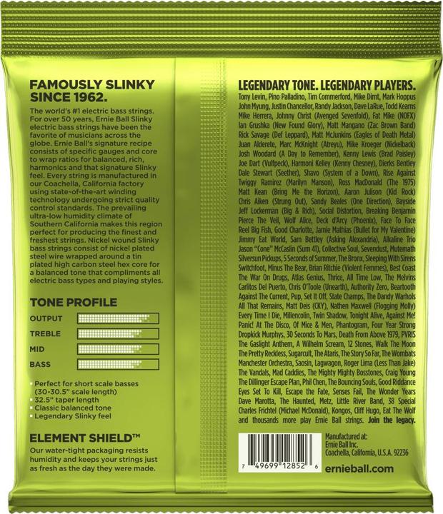 Nährwerte und Zutaten Ernie Ball Slinky Regular (4x, E-Bass, 0.11")