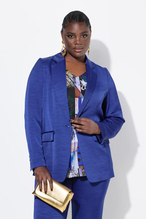 Produktbild Ulla Popken Blazer, Struktur, Reverskragen, Knopfverschluss (44)