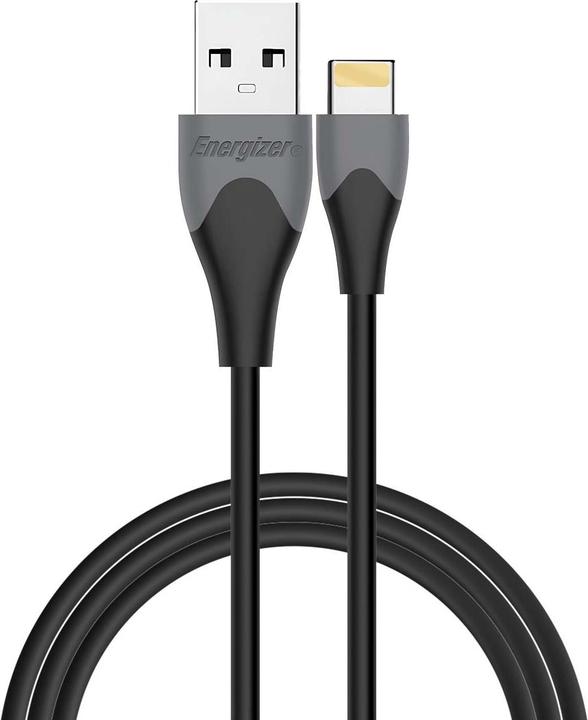 Image du produit Energizer Câble classique lightning bicolore 1.2m noir (1.20 m, USB 3.2 Gen 1)