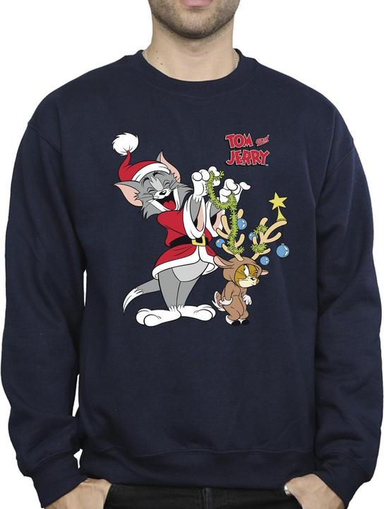 Actual product image Tom & Jerry Mens Christmas Reindeer Sweatshirt (XL)