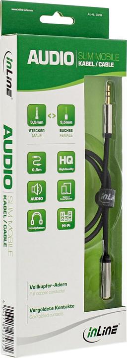 Actual product image InLine Slim (0.50 m, AUX cable)