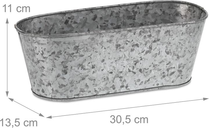 Actual product image Relaxdays Zinkwanne (13.50 x 30.50 x 11 cm)