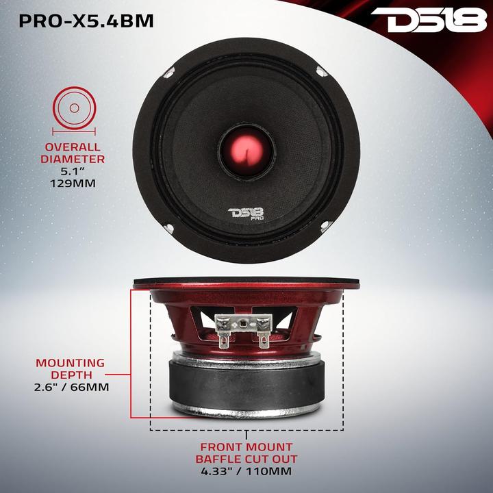 Image du produit DS18 PRO-X5.4BM Midrange Lautsprecher (5,25 Zoll) (300 W, 13.34 cm)