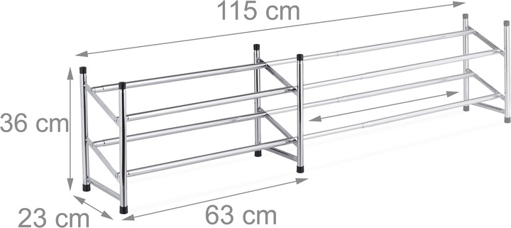 Actual product image Relaxdays Baylee (115 x 23 x 36 cm)