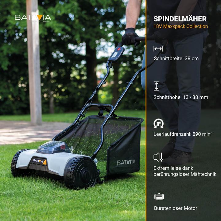 Actual product image Batavia Reel mower (Rechargeable battery operated)