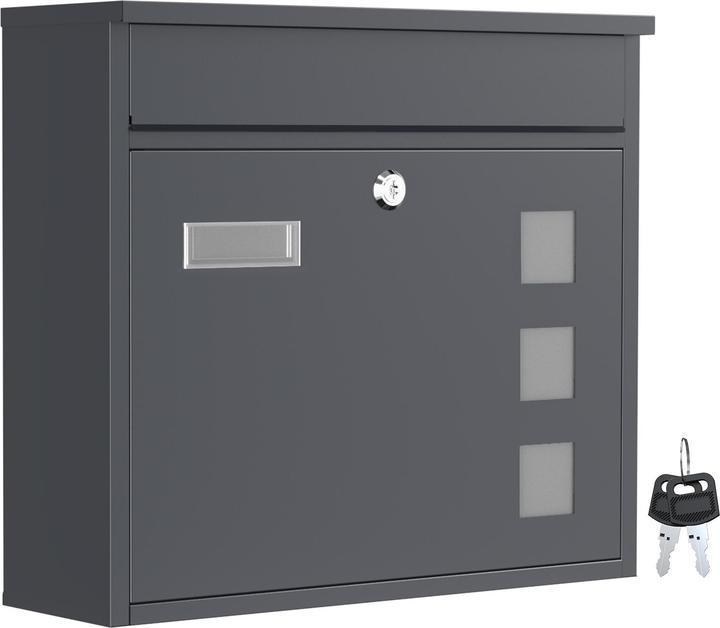 Actual product image Wiltec Design Mailbox V12 Letterbox Postbox Pillar Letter Mail Post Box