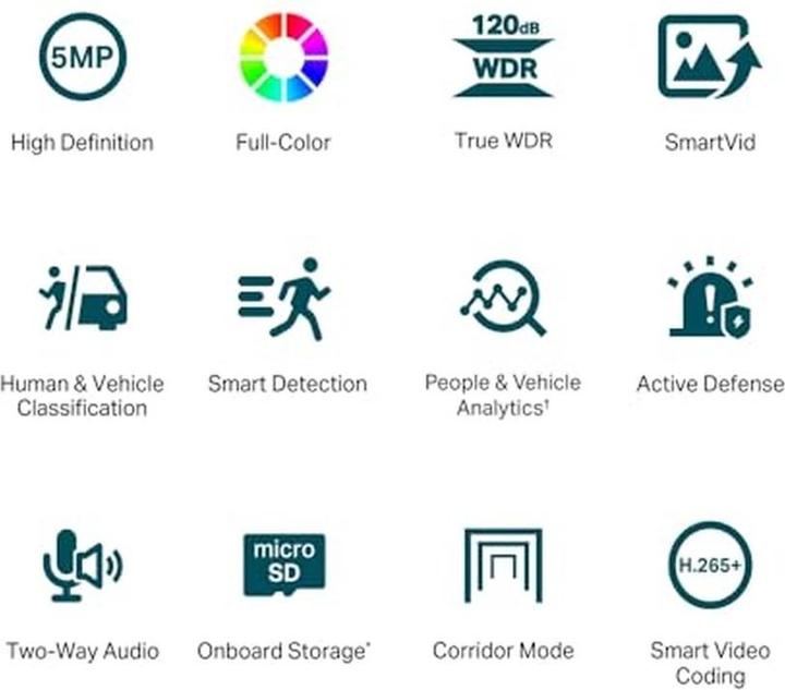 Produktbild TP-Link NET CAMERA TURRET H.265 5MP/VIGI C450(2.8MM) (2880 x 1620 Pixels)