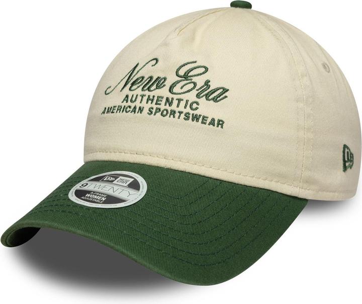 Actual product image New Era 9Twenty Strapback Damen Cap - Brand Script Beige